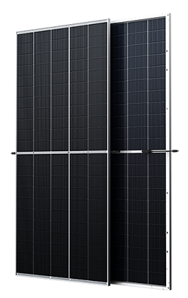 Trina Solar 550w Bifacial stiklas stiklas sidabrinio rėmo saulės modulis