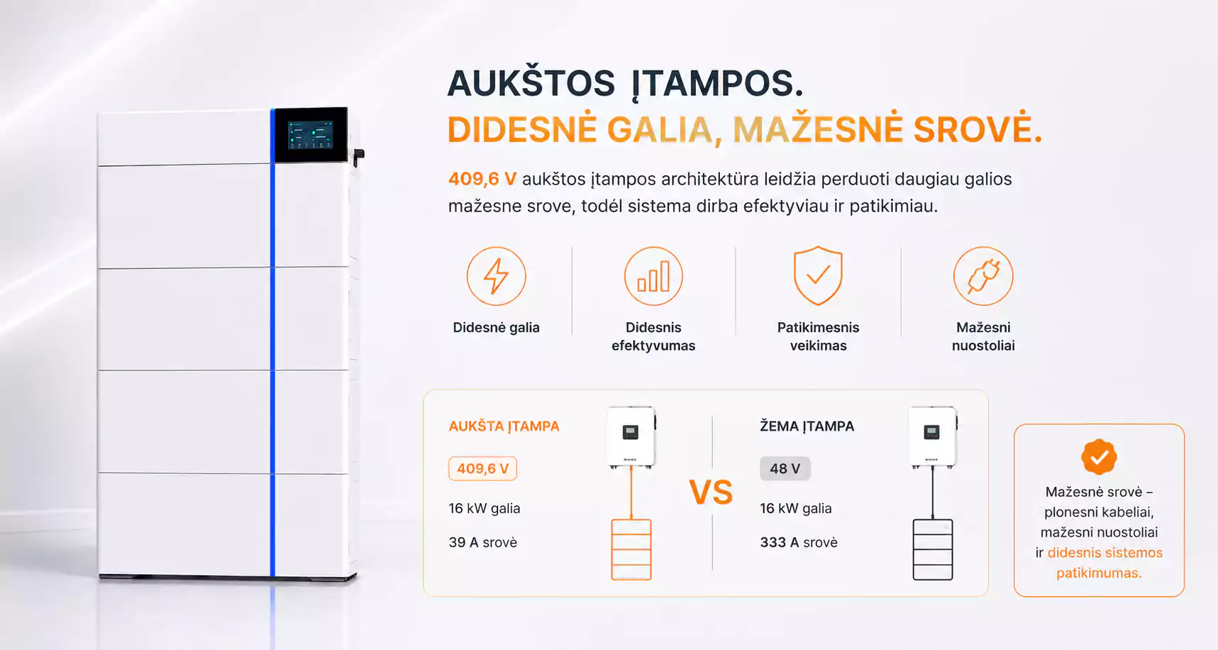 Deye GB L16 PRO 16 kWh auksta itampa arsolar.lt