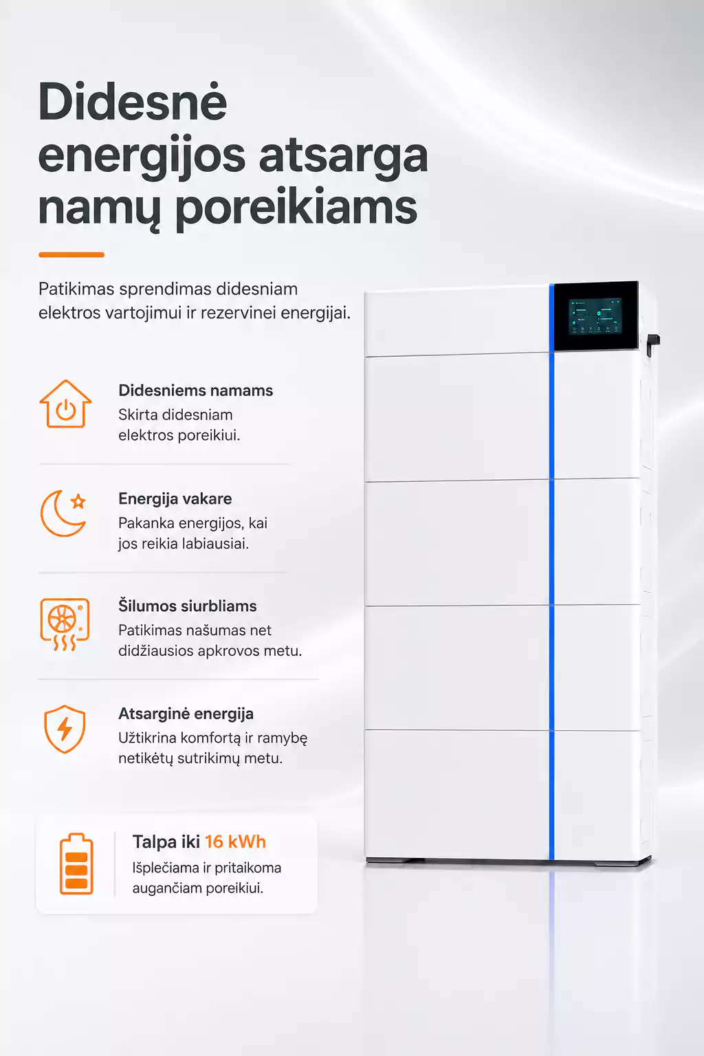 Deye GB L16 PRO 16 kWh namu poreikiams arsolar.lt