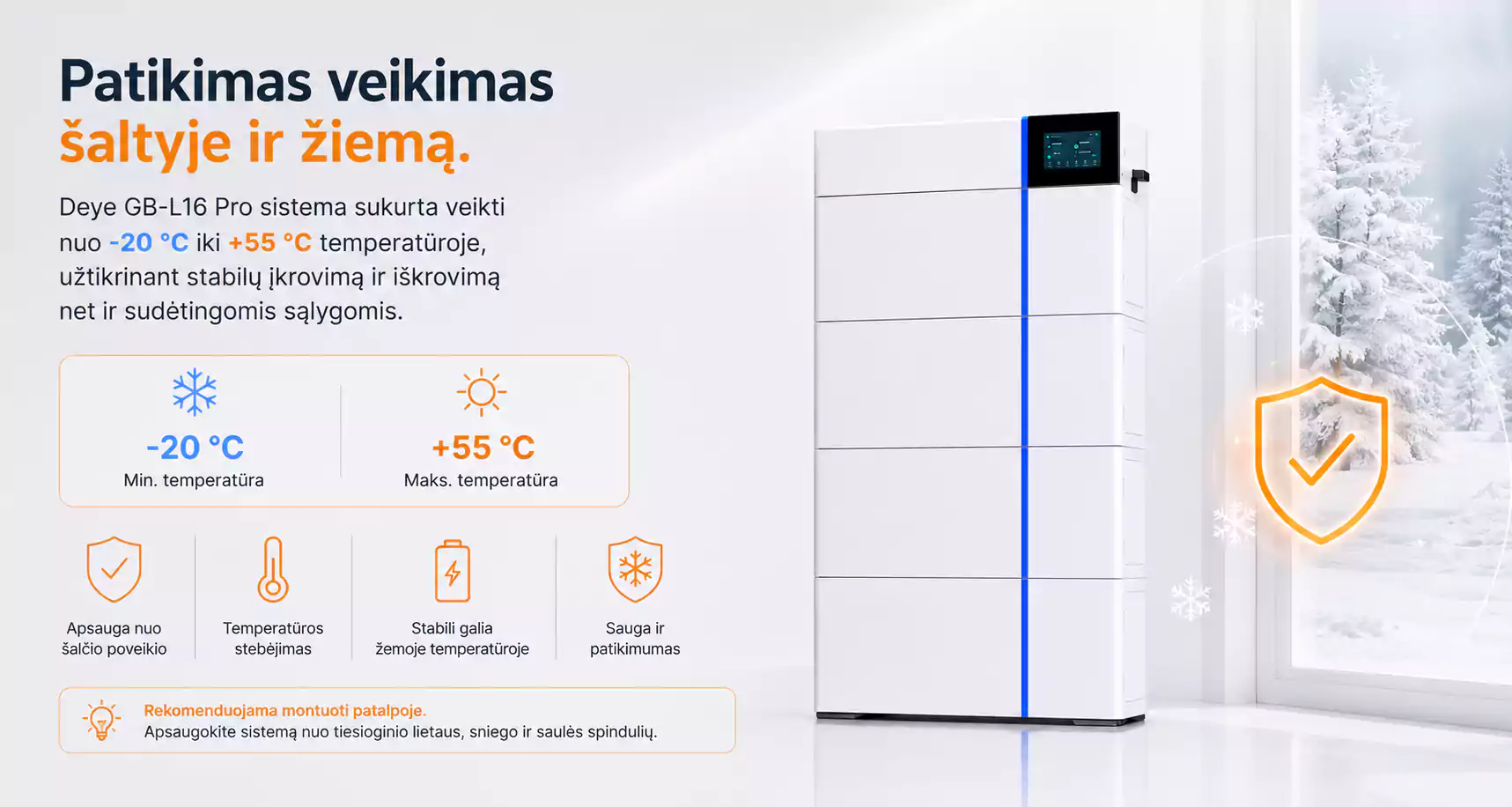 Deye GB L16 PRO 16 kWh saltis arsolar.lt