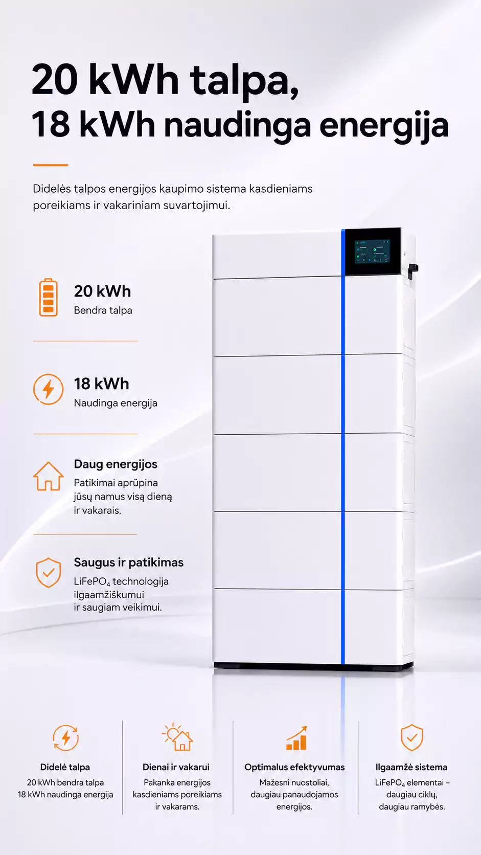 Deye GB L20 PRO 20 kWh 20kWh talpa arsolar.lt