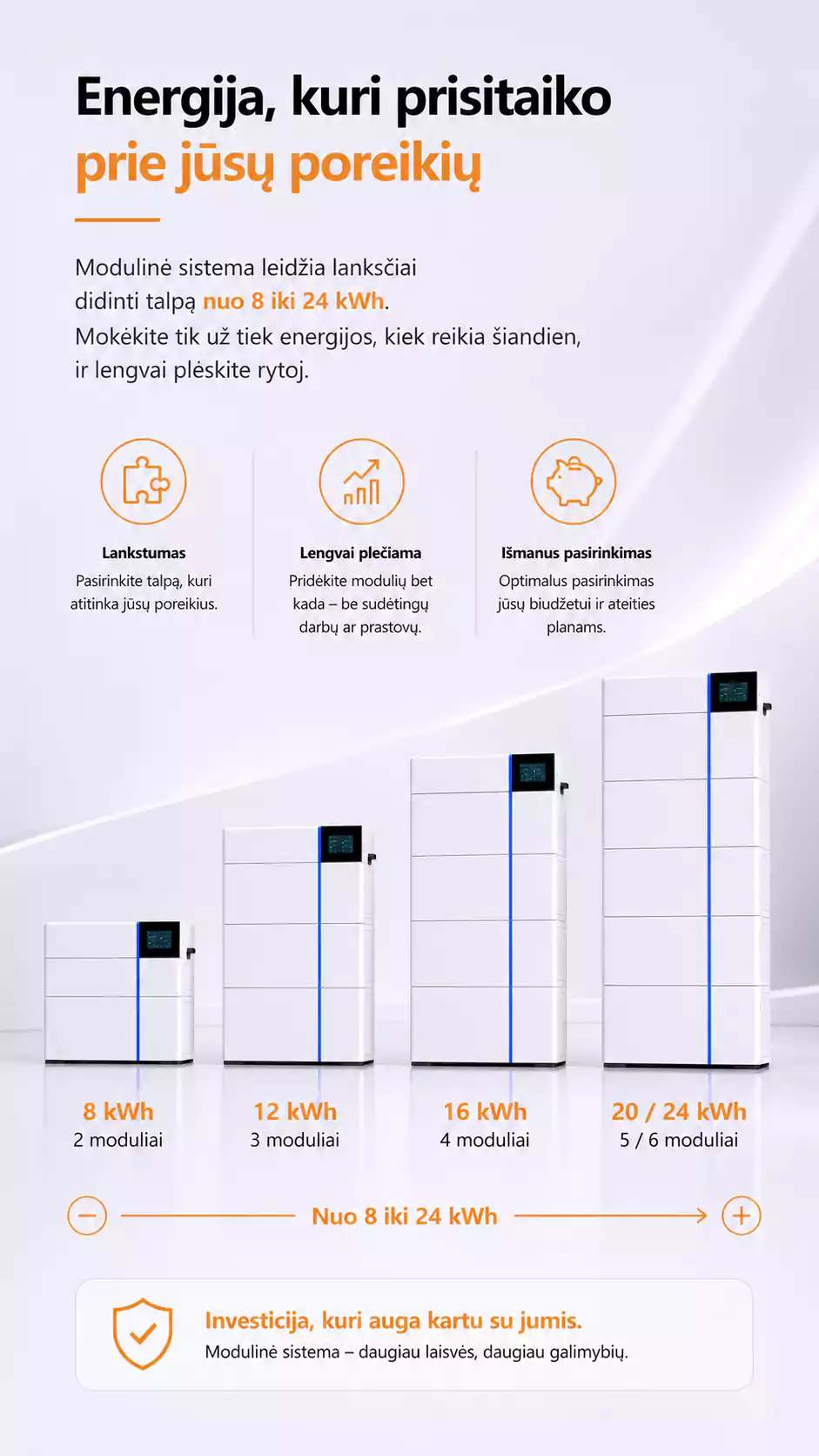 Deye GB L20 PRO 20 kWh moduline sistema arsolar.lt