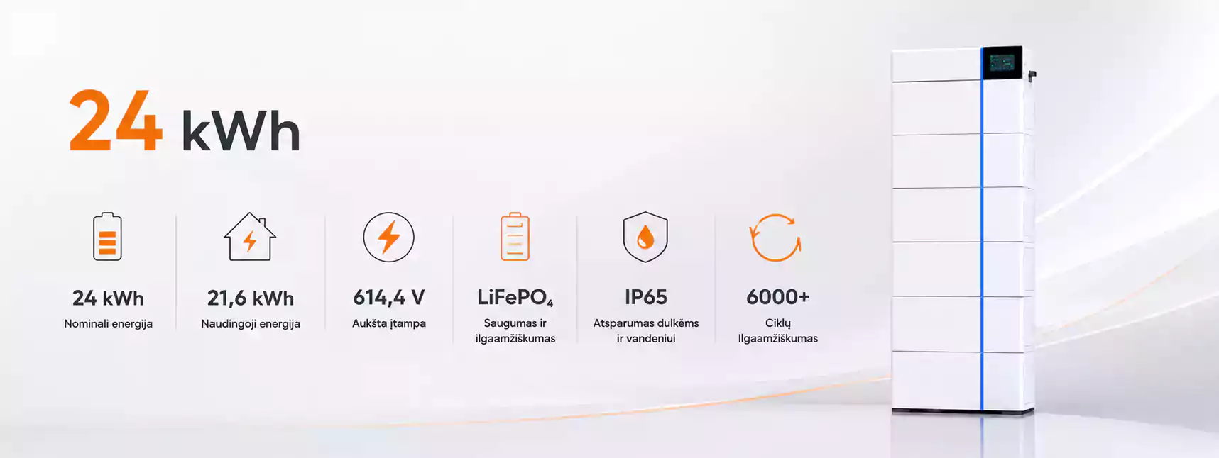 Deye GB-L24 Pro 24 kWh HV kaupiklio banner arsolar.lt