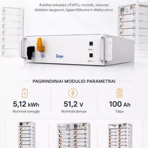 Deye BOS-G-Pack5.1 5,12 kWh HV baterijos modulis